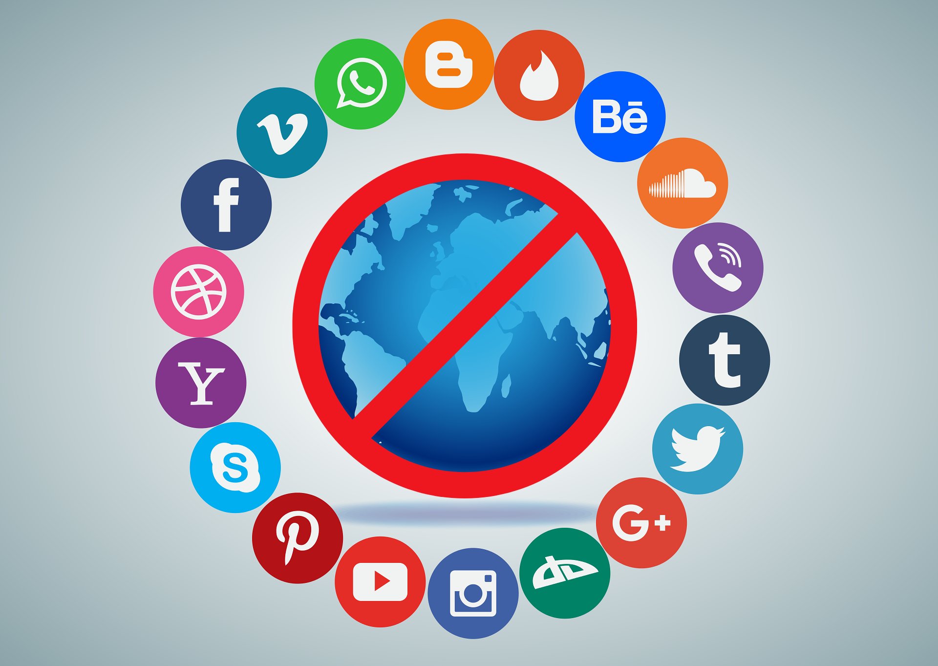 social media icons not for the world