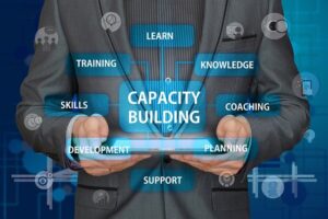 a man building capacity